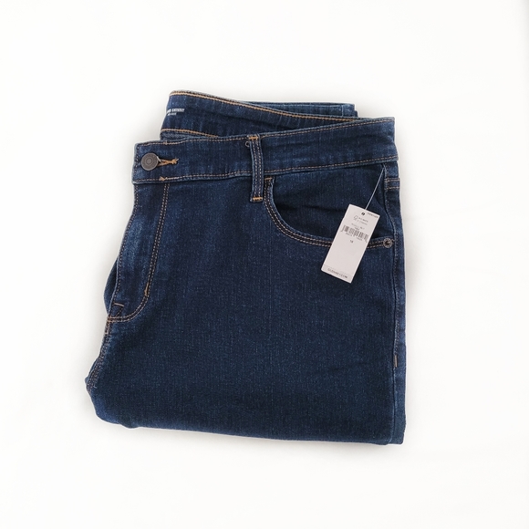 Old Navy || 16 Dark Blue Denim Super Skinny Mid Rise Jeans